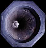 Looking down the 20-foot tube