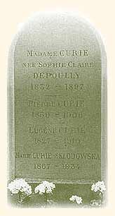 Curie family gravestone