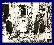 Marie and daughters at home