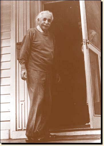 Einstein at his home in Princeton, New Jersey