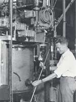 David Sloan working in the lab.