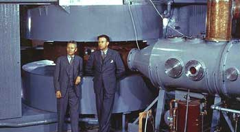 Cooksey and Lawrence at the 60-inch cyclotron