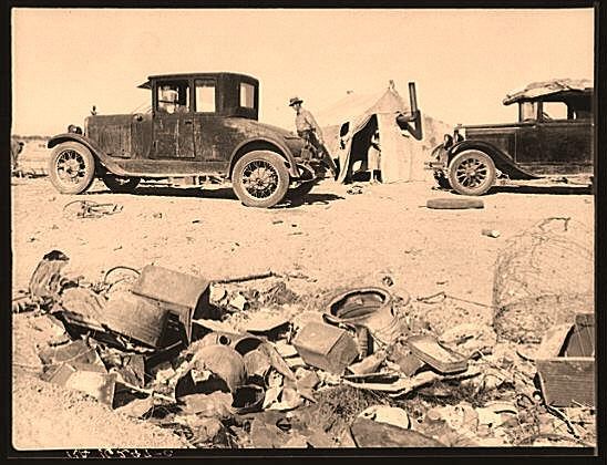 Refugee families during the Depression